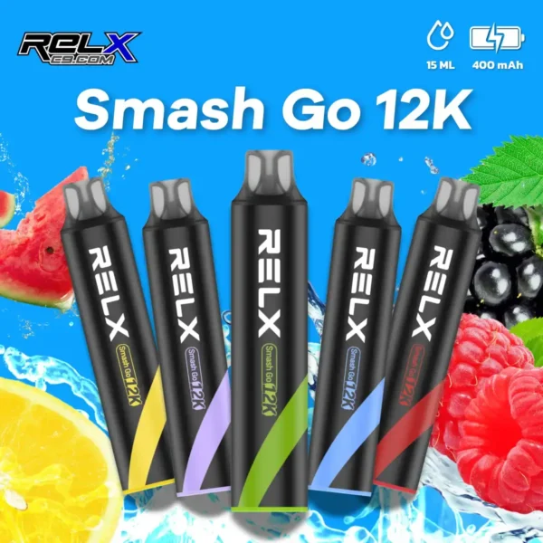 RELX Smash Go 拋棄式電子煙 12000口長效容量設計 便攜輕巧機身 穩定霧化體驗 外出使用推薦 台灣現貨